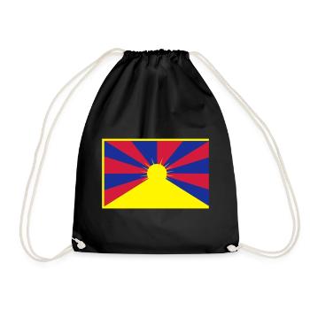 Flag of Tibet - Drawstring Bag - black - Front