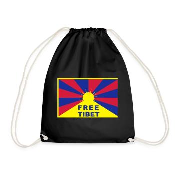 Free Tibet - Drawstring Bag - black - Front