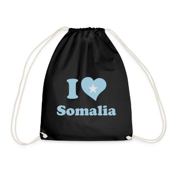 I love Somalia - J'aime la Somalie - Sac de sport léger - noir - Devant