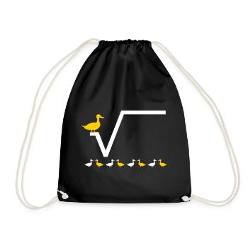 Nth root duck root function | Math gift - Drawstring Bag - black - Front
