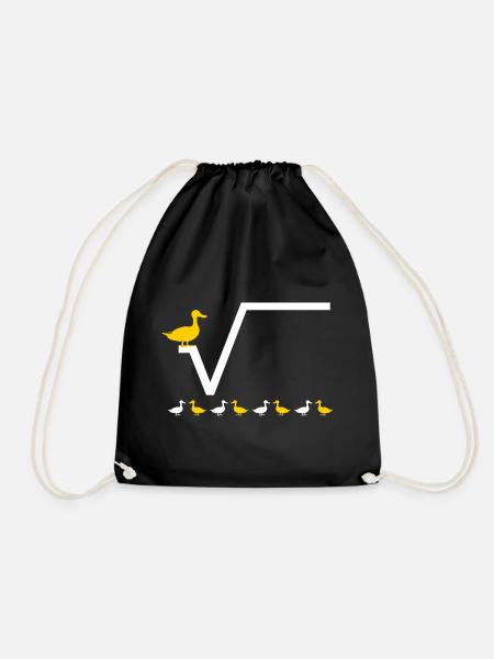 N-te Wurzel Ente Wurzelfunktion | Mathe Geschenk - Turnbeutel - Schwarz