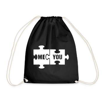 Puzzle - Drawstring Bag - black - Front