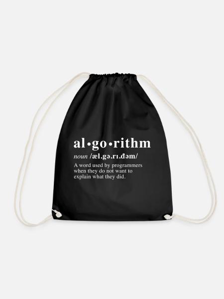 Algorithmusdefinition - Turnbeutel - Schwarz