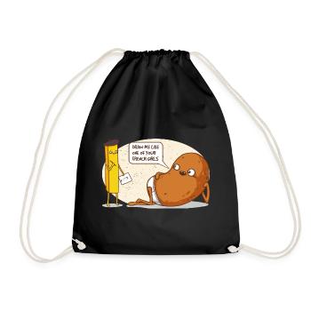 Potato - Drawstring Bag - black - Front