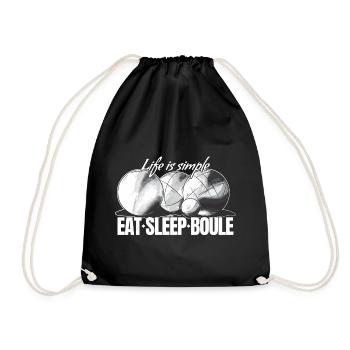 Boules de boules pour joueurs de pétanque - Sac de sport léger - noir - Devant