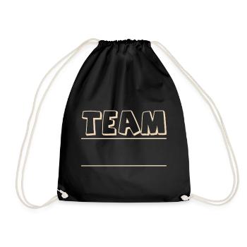 Team - Turnbeutel - Schwarz - Vorne