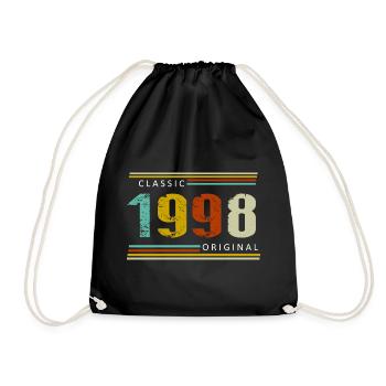 Birthday, Classic of 1998 Original, Retro - Drawstring Bag - black - Front