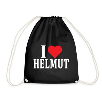 nom t-shirt J’aime Helmut t-shirt idée cadeau - Sac de sport léger - noir - Devant
