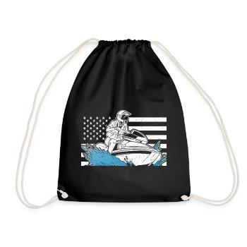 Jet Ski Jet Skiing - Drawstring Bag - black - Front
