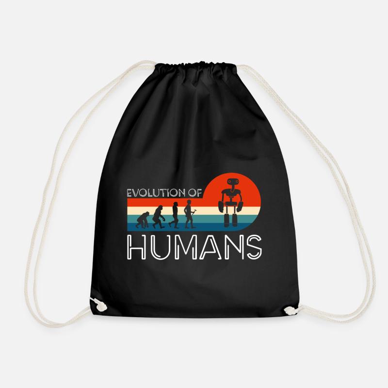 Android Cyborg - Drawstring Bag - black