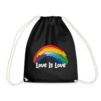 Prideful Skies LGBTQ gay pride Rainbow Love - Turnbeutel - Schwarz - Vorne