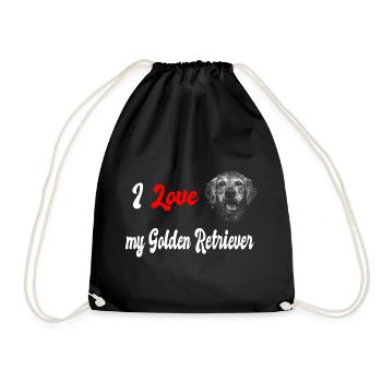 J'adore mon golden retriever - Sac de sport léger - noir - Devant