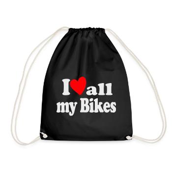 J’aime tous mes vélos - Sac de sport léger - noir - Devant
