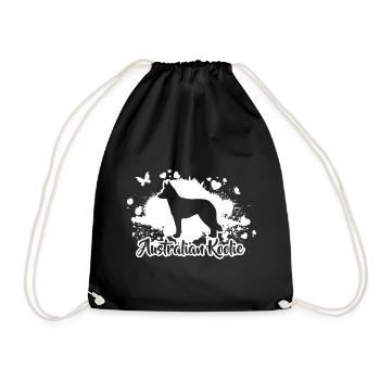 Australian Koolie Dogs Dog Breed Wilsigns - Drawstring Bag - black - Front