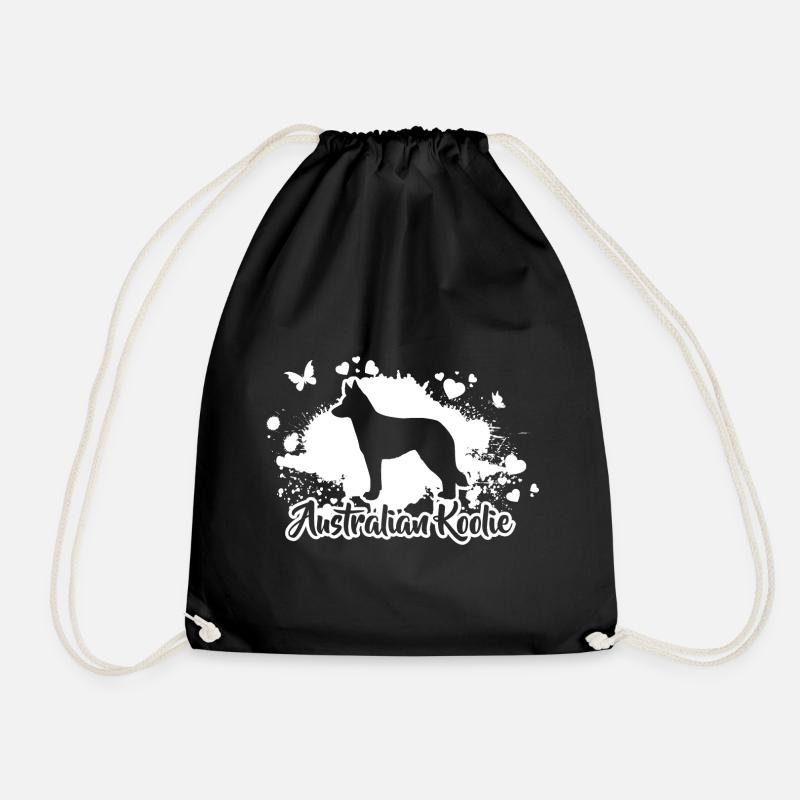 Australian Koolie Hunde Hunderasse Wilsigns - Turnbeutel - Schwarz