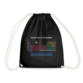 Periodic Table of the Elements - Drawstring Bag - black - Front