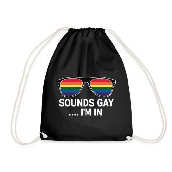 Déclaration de fierté amusante - Sac de sport léger - noir - Devant