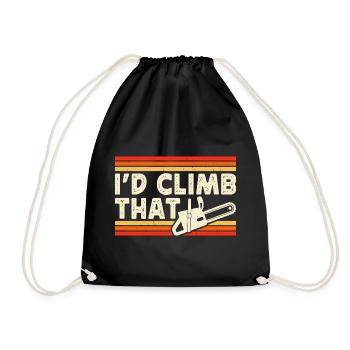 Funny Woodworker Woodworker Gift - Drawstring Bag - black - Front