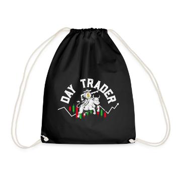 Stock Exchange Crypto Stock Market Trader Investor - Drawstring Bag - black - Front