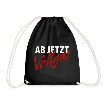 From now on full throttle - good intentions - Drawstring Bag - black - Front