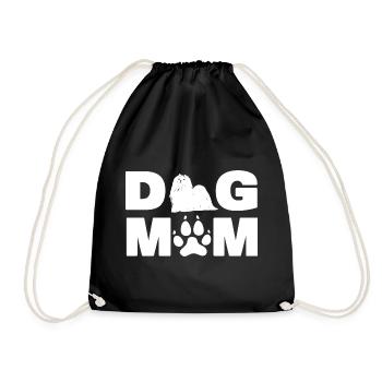 Amant des chiens Maltais Maman de chien Maman Papa de chien - Sac de sport léger - noir - Devant