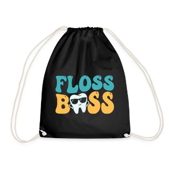 Floss Dental Assistant Dentist - Drawstring Bag - black - Front