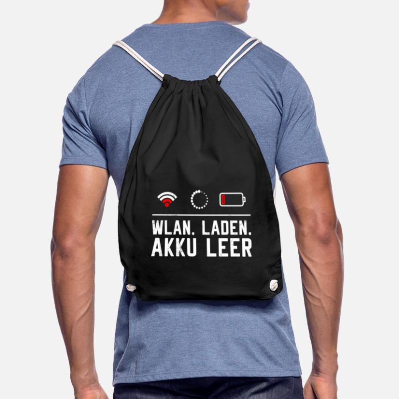 Coder WiFi. LOADING. BATTERY EMPTY FUNNY Drawstring Bag