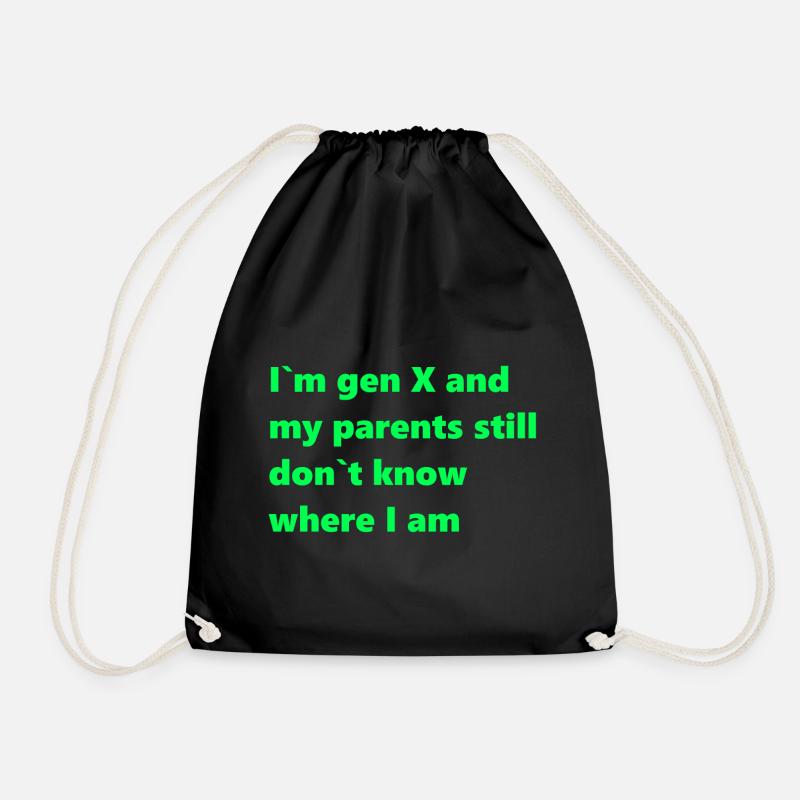 GenX - Drawstring Bag - black