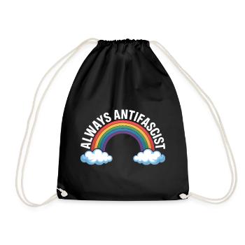 Always Antifascist - Antifa Tee - Drawstring Bag - black - Front
