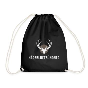 Härzbluetbündner - Turnbeutel - Schwarz - Vorne
