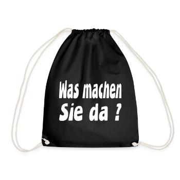 Work - Drawstring Bag - black - Front