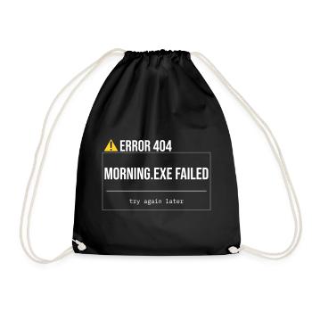 Error 404 - Morning.exe wurde nicht geladen - Turnbeutel - Schwarz - Vorne