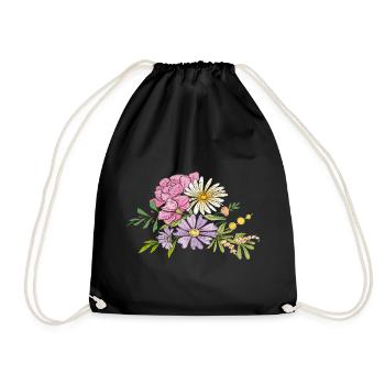 Bouquet de fleurs - Sac de sport léger - noir - Devant