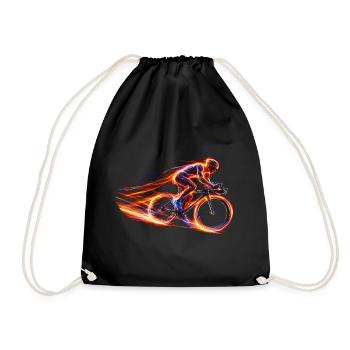 Conception de vélo de vitesse pour cyclistes de route - Sac de sport léger - noir - Devant
