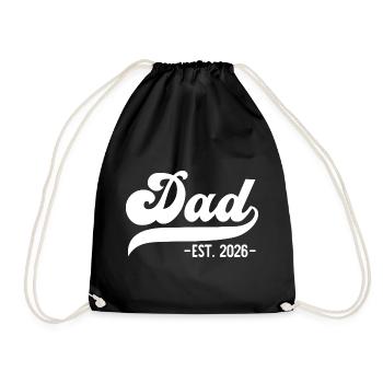Daddy Est. 2026 - Turnbeutel - Schwarz - Vorne