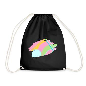 Design abstrait pastel - Sac de sport léger - noir - Devant