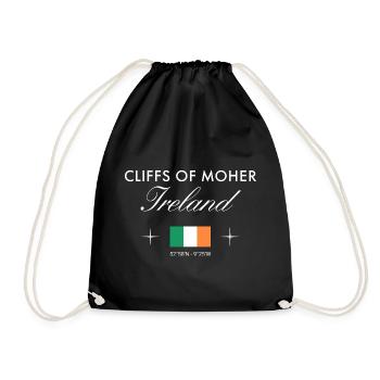 Cliffs of Moher Coordonnées Souvenir de voyage - Sac de sport léger - noir - Devant