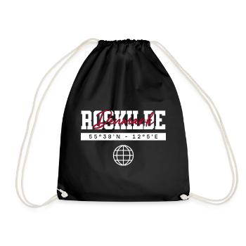 Roskilde Dänemark Koordinaten Reise Souvenir - Turnbeutel - Schwarz - Vorne