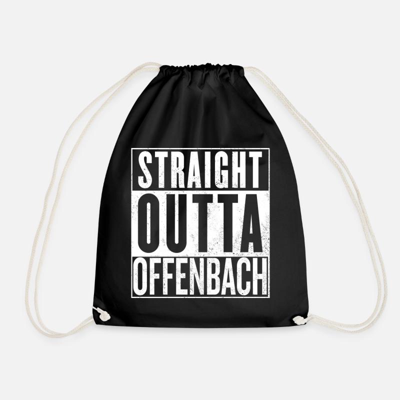 Straight Outta Offenbach - Drawstring Bag - black