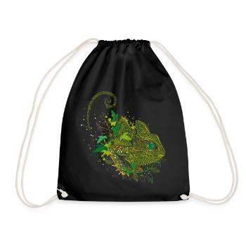 un caméléon - Sac de sport léger - noir - Devant