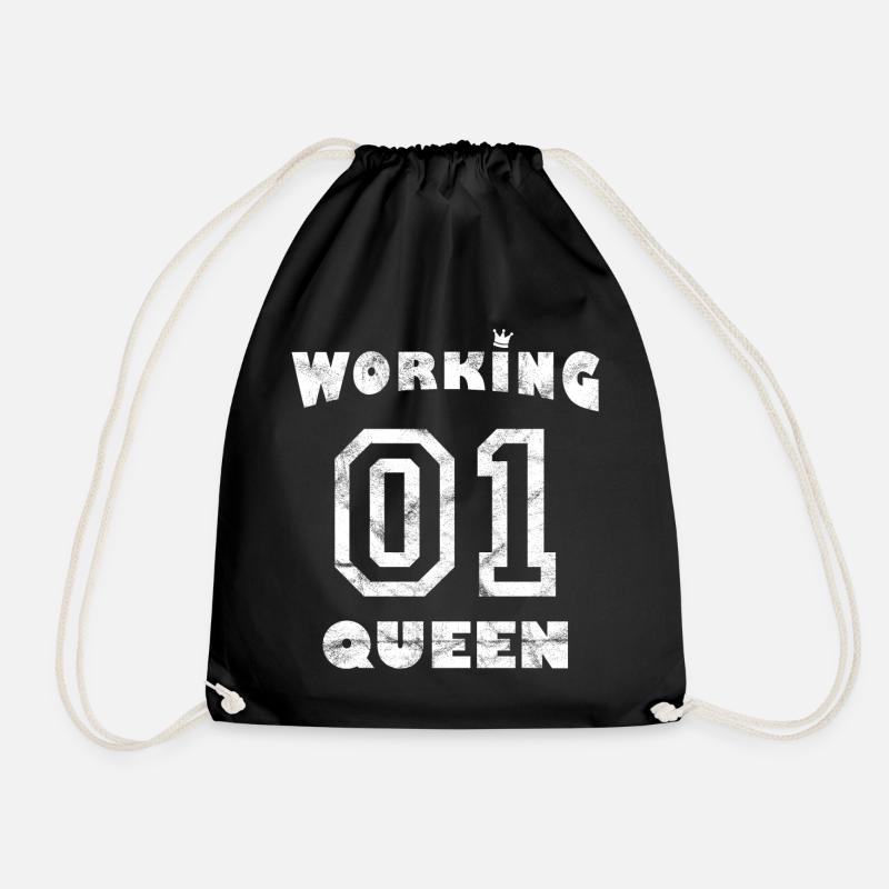 Arbeit Job Workaholic - Working Queen - Turnbeutel - Schwarz