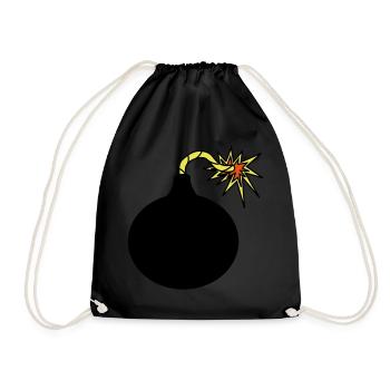 Bombe Zünschnur idée cadeau explosion d'incendie - Sac de sport léger - noir - Devant