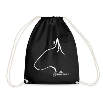 BULLTERRIER Profil Wilsigns - Turnbeutel - Schwarz - Vorne