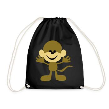 ape - Drawstring Bag - black - Front