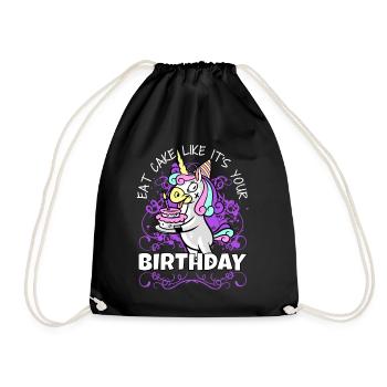 Birthday - Drawstring Bag - black - Front