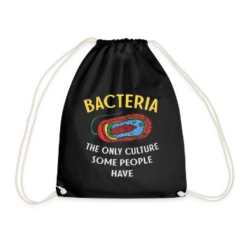 Bacteria / Microscope Microbiology Laboratory Clinic - Drawstring Bag - black - Front