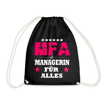 Medizinische Fachangestellte MFA Geschenk - Turnbeutel - Schwarz - Vorne