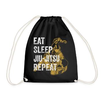 Cadeau de Jiu Jitsu brésilien BJJ Retro Vintage - Sac de sport léger - noir - Devant