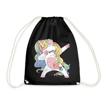 Tamponner un cadeau de licorne - Sac de sport léger - noir - Devant