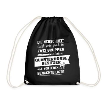 Quarterhorse-Besitzer - Turnbeutel - Schwarz - Vorne